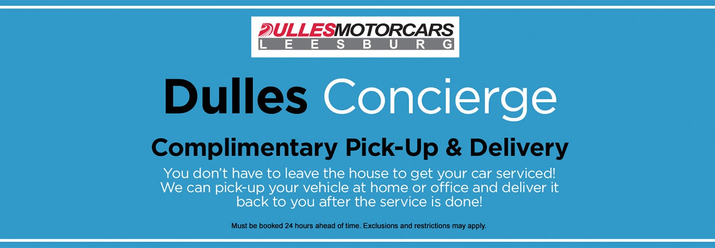 Complimentary Pick-Up and Delivery at Dulles Motorcars in Leesburg VA